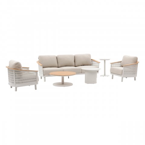 SALON OLIMIO 5P AVOINE/TECK