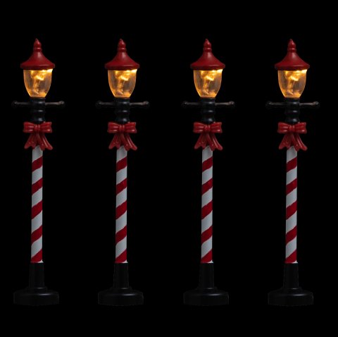 ACC VILLAGE DE NOEL X4 LAMPADAIRES 4L BC P
