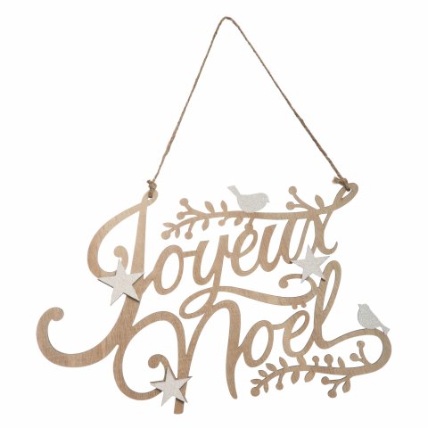 SUSP MOT BOIS JOYEUX NOEL L41