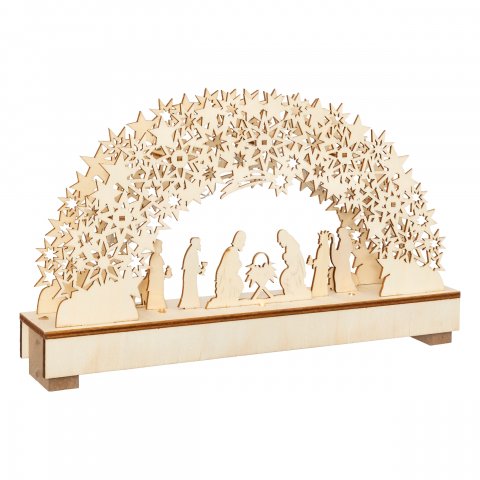 CRECHE DE NOEL LED 9S USKO 8L H19CM