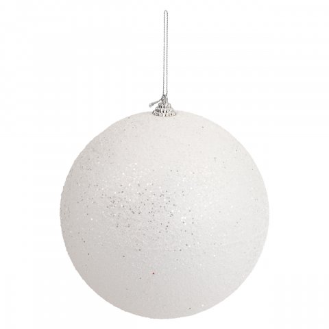 BOULE DE NOEL PLF MAXI BLC PAILL 150MM