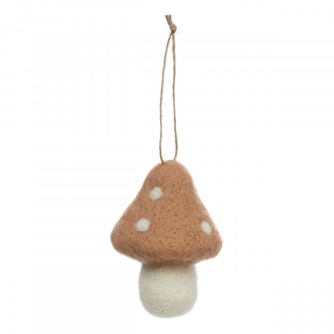 SUJET DE NOEL LAINE CHAMPIGNON BGE 8CM