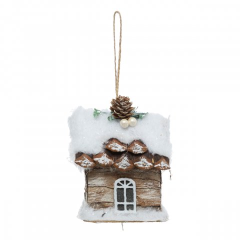 SUJET DE NOEL PLF MAISON NEIGE 12CM 3ASS
