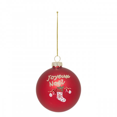 BOULE DE NOEL VERRE 80MM JN BOTTE RG