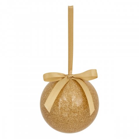 BOULE DE NOEL PAPIER UNIE OR 75MM