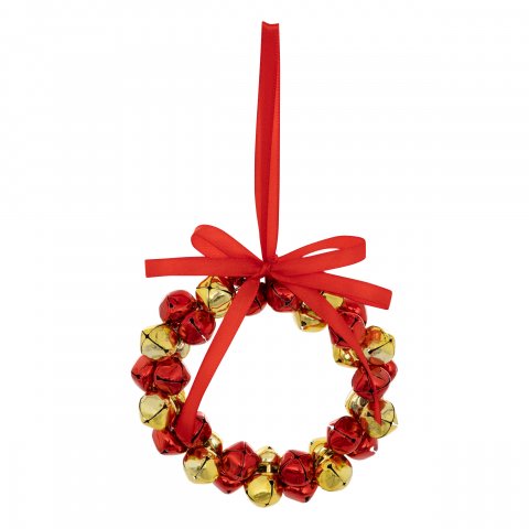 SUJET DE NOEL METAL COUR GRELOTS 11CM