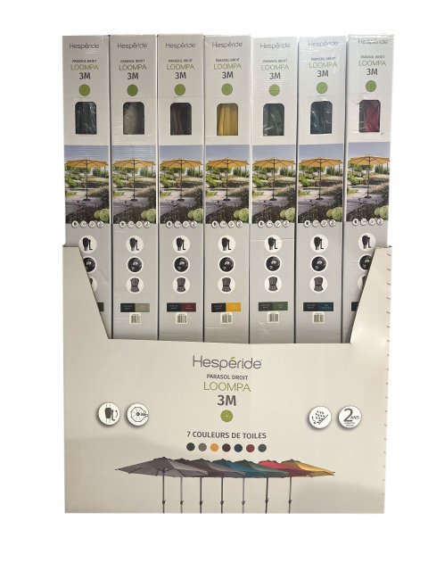 PARASOL LOOMPA 3M EN BOX X35